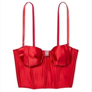 VICTORIA'S SECRET CUPPED BOW TOP red top